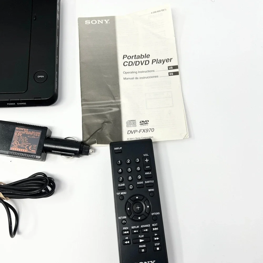 SONY DVP-FX970‎ Portable DVD Player 180-Degree Swivel Flip Screen 9